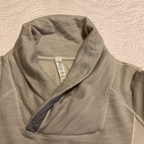 Lululemon Women’s Run Pitter Patter Heather Grey-White Long Sleeve Size 2 - Picture 6 of 14
